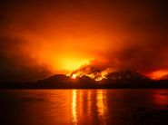 Massive Fire Burns on Mountain Near Western Canada City