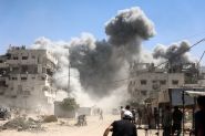 Palestinians Flee Gaza City Under Israeli Bombardment