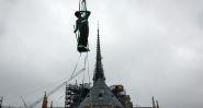 Saint Thomas Statue Back on Notre-Dame Spire
