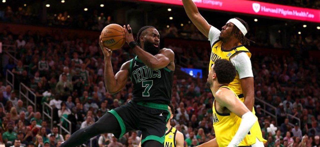 Brown Shines as Celtics Take Lead Over Pacers, Haliburton Hurt