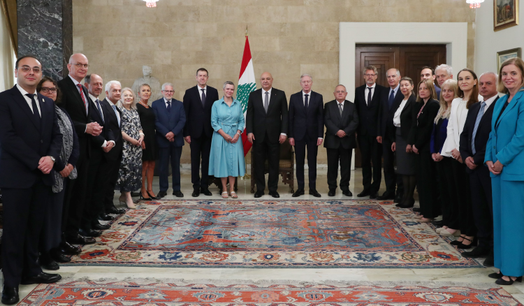 President Aoun Urges EU Support for Sovereignty, Army, Economy