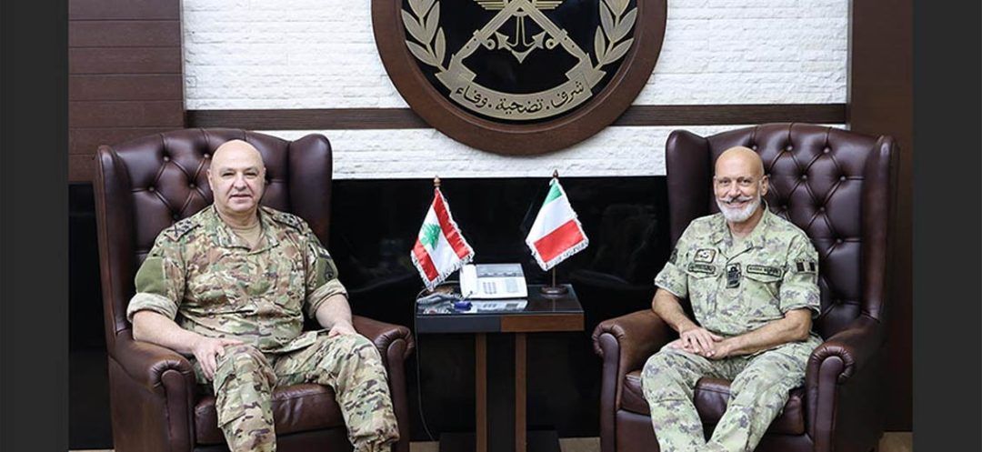 General Aoun Meets his Italian Counterpart