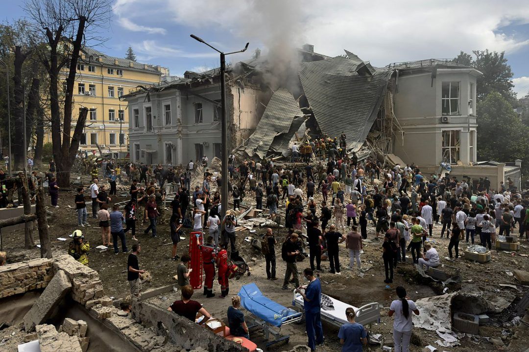 Russian Missiles Kill 36, Bombards Children's Hospital Ukraine