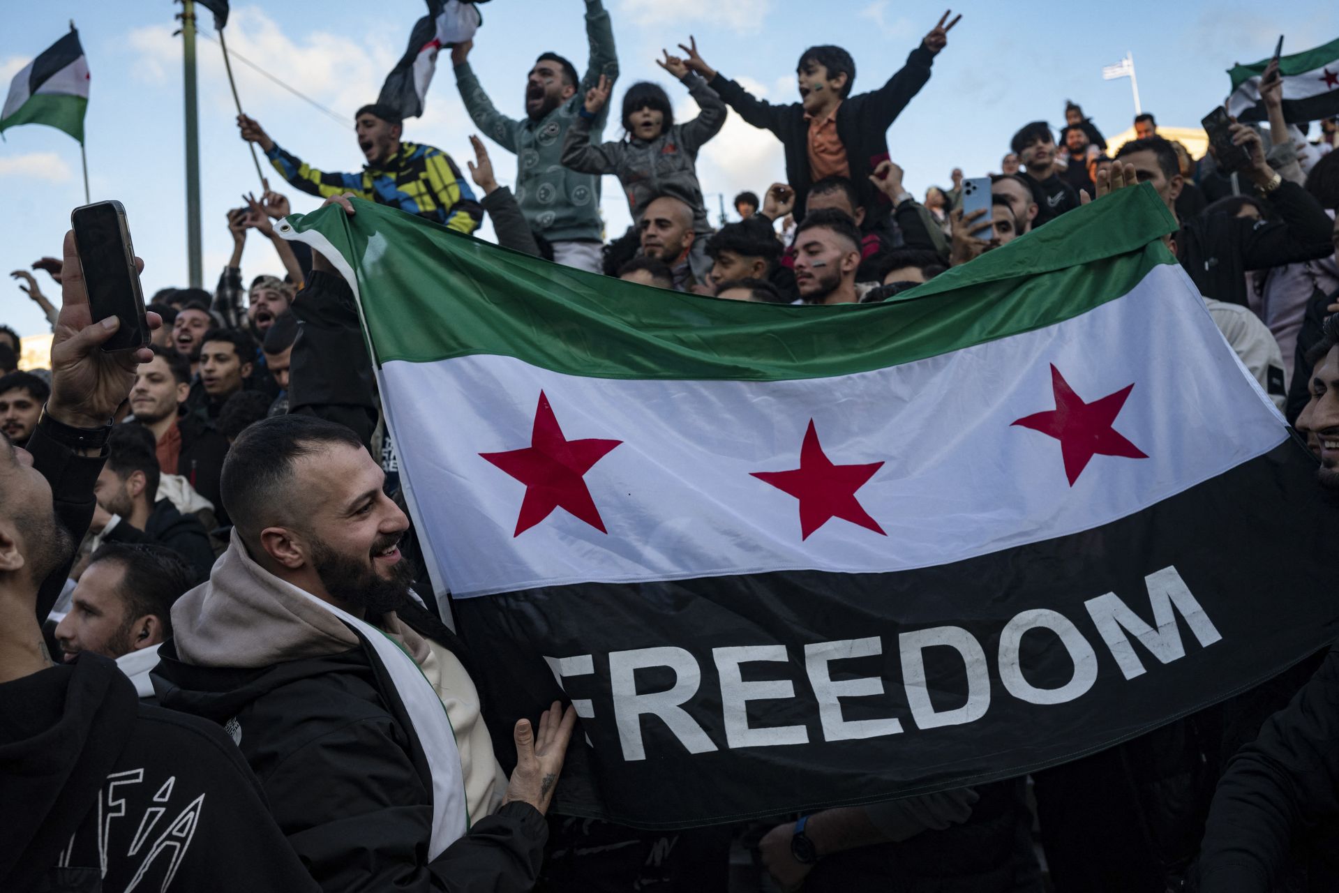 Across Europe, Syrians Hold Joyful Rallies to Celebrate Fall of Assad