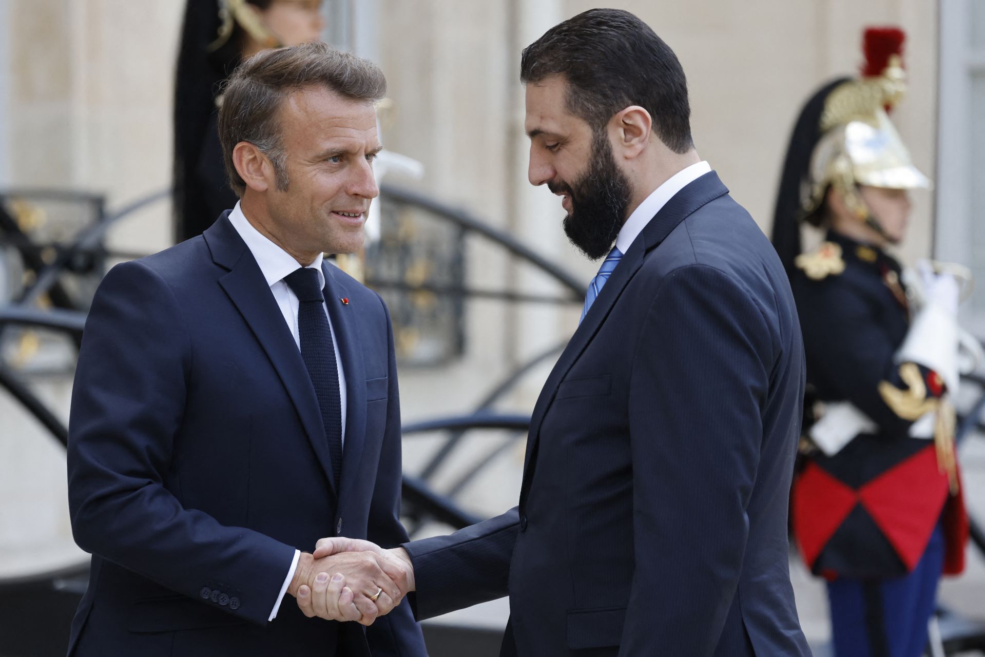 Syrian Leader Meets Macron in First European Visit