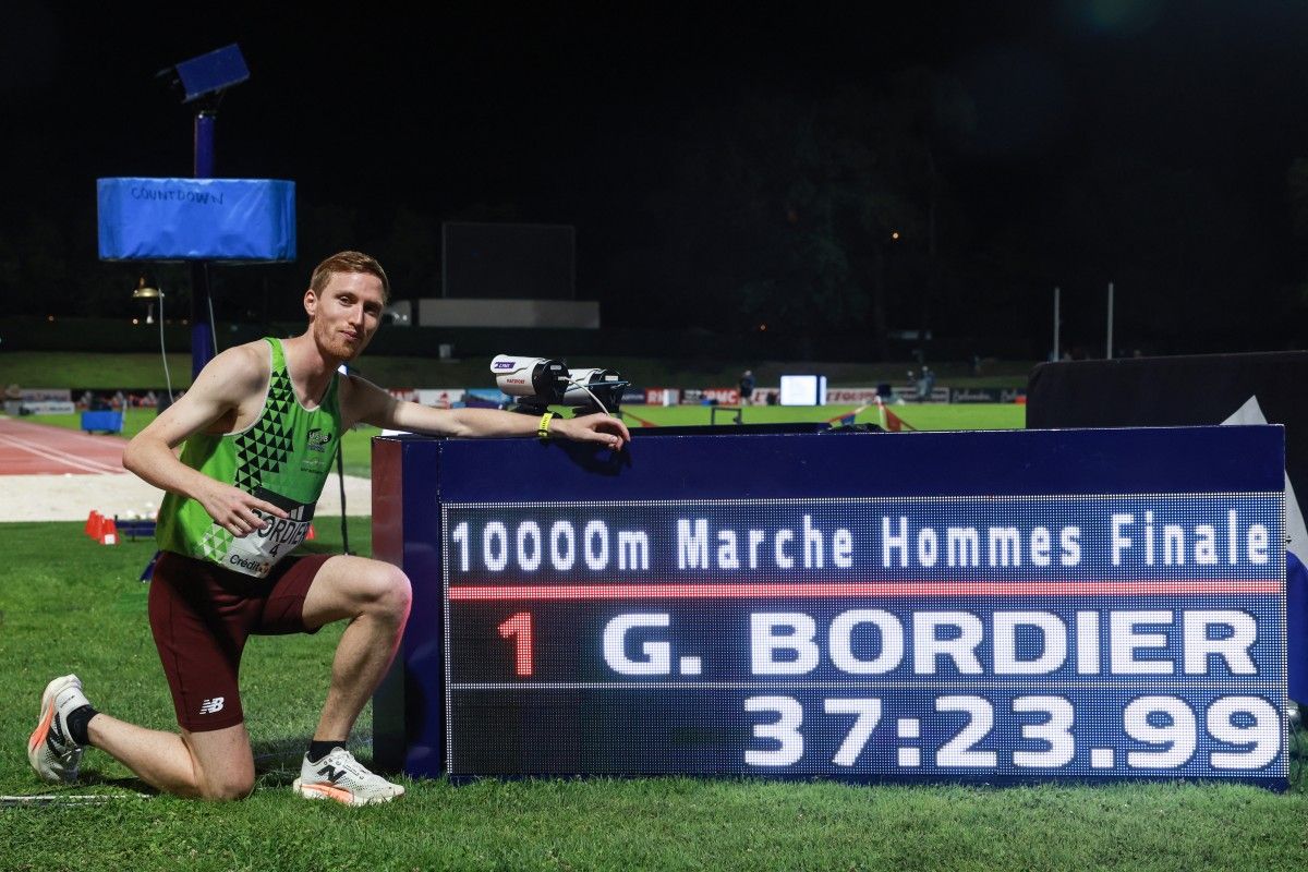Athlétisme: meilleure performance mondiale de l'histoire pour Gabriel Bordier sur 10.000 m marche