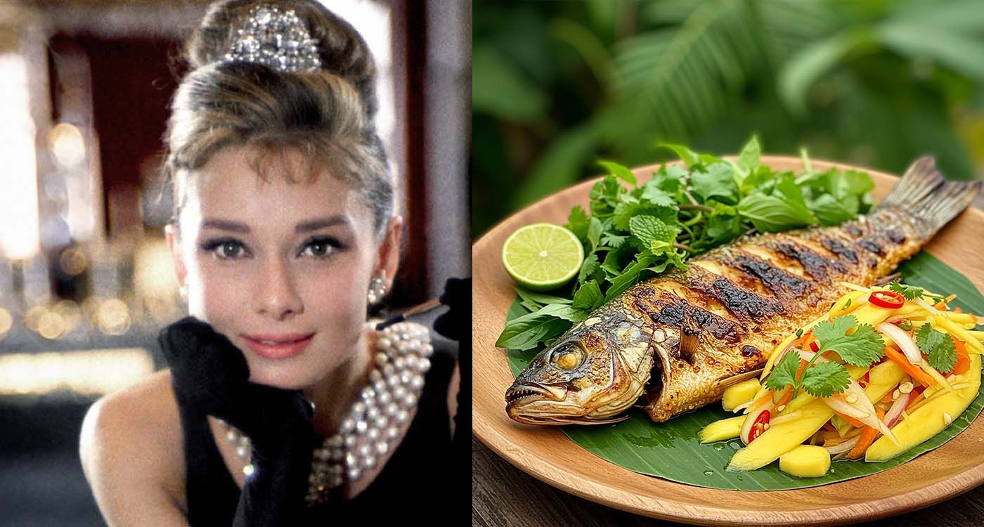 Poisson grillé et légumes vapeur: le choix équilibré d’Audrey Hepburn 