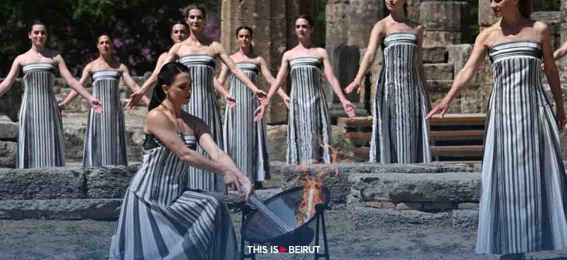 Paris 2024 Games Flame Lit in Ancient Olympia