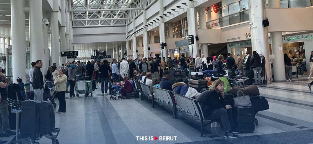 Rush of Crowds at Beirut Rafic Hariri International Airport Amidst Regional Tensions