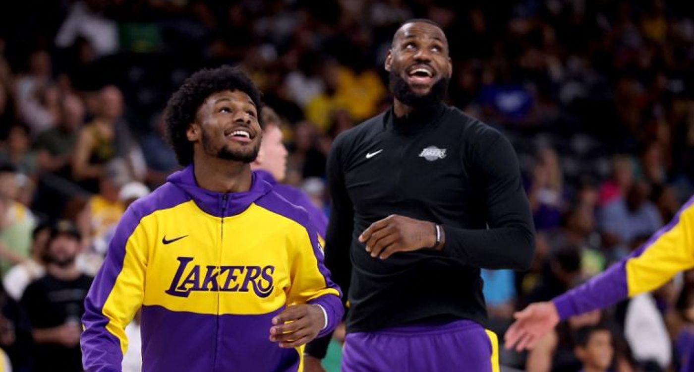 Family Affair as LeBron, Bronny James Make Lakers Bow