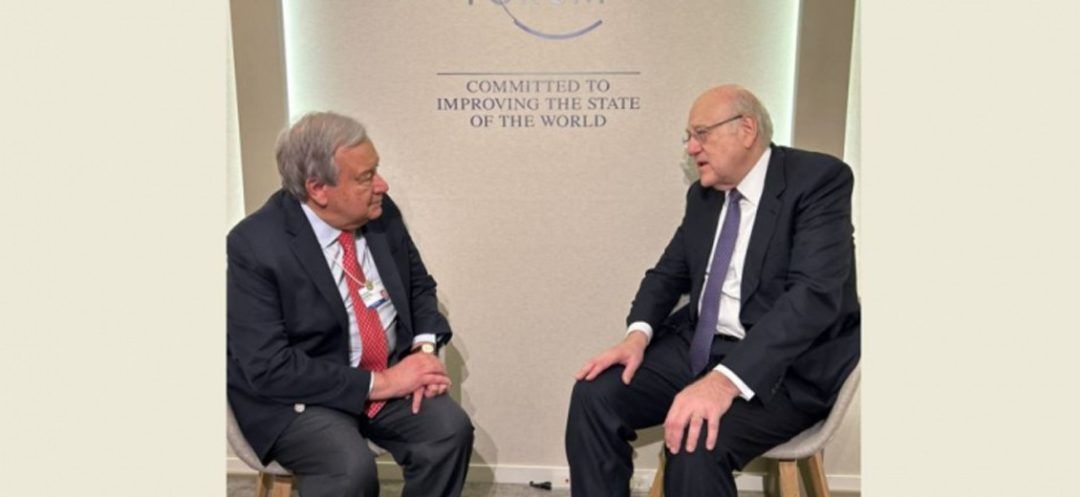 In Davos, Mikati Calls for Putting Pressure on Israel