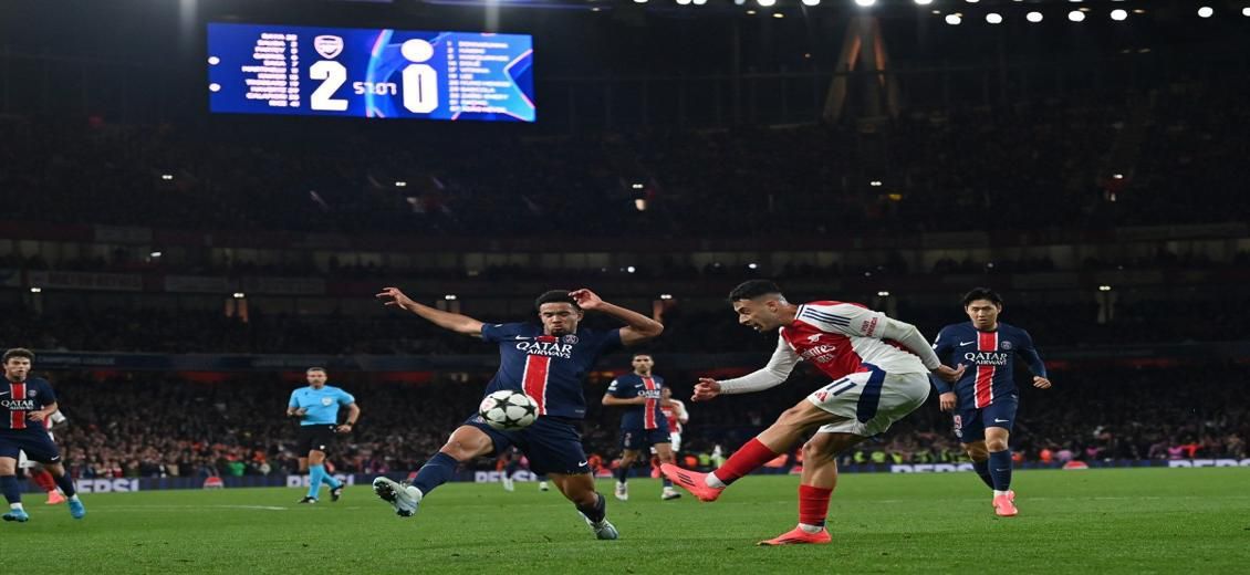 Arsenal Beat PSG in Champions League Duel, Dortmund Hit Celtic for Seven