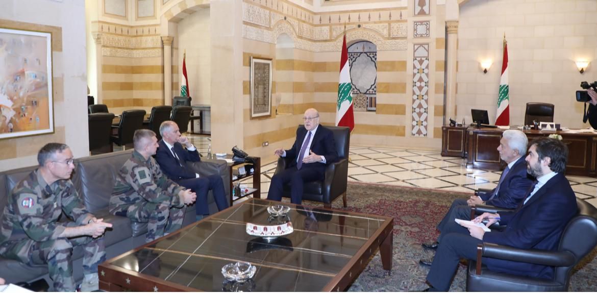 US and French Monitoring Committee Delegates Meet Berri and Mikati