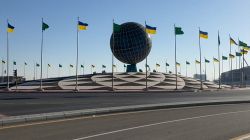 Ukrainian Flags Raised Ahead of US-Ukrainian Talks in Jeddah