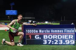 Athlétisme: meilleure performance mondiale de l'histoire pour Gabriel Bordier sur 10.000 m marche