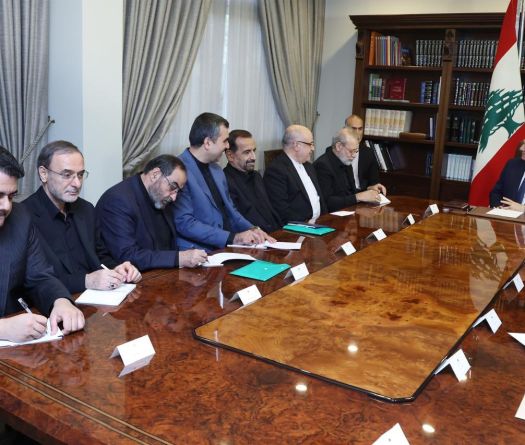 Aoun to Larijani: No Arms Outside State Authority.