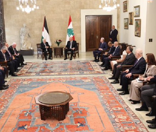 Joseph Aoun and Mahmoud Abbas: No More Weapons Outside State Control in Lebanon