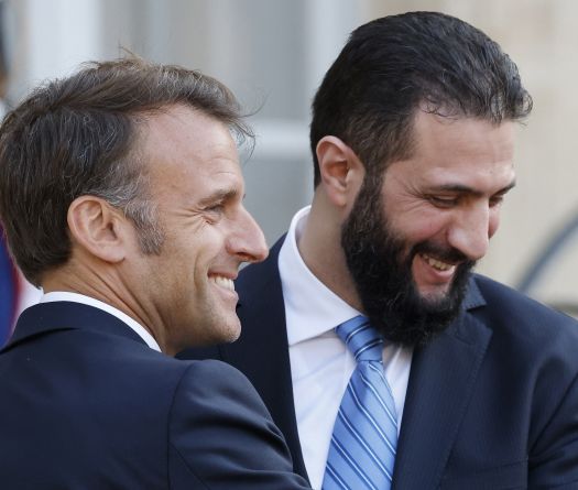 Macron Calls for Preventing Renewed Violence after Talks with Syria's al-Sharaa
