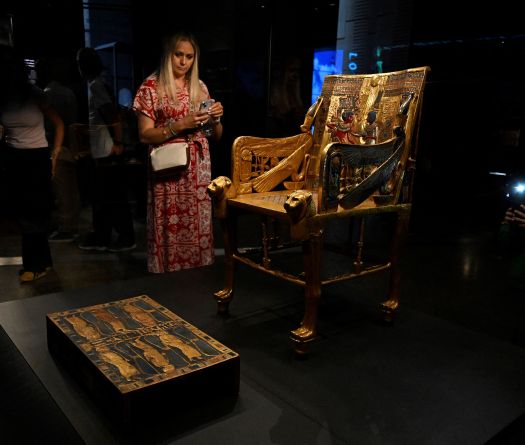 King Tut’s Collection Displayed for First Time at Egypt’s Grand Museum