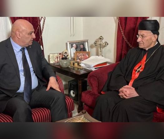 Joseph Aoun Visits Bechara Rai in Bkerke