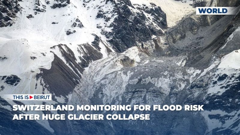 Switzerland Monitoring for Flood Risk after Huge Glacier Collapse