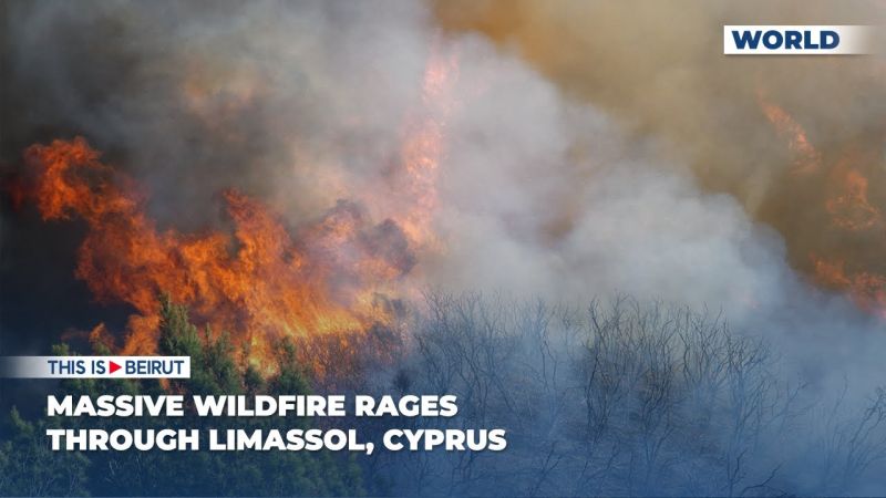 Massive Wildfire Rages Through Limassol, Cyprus