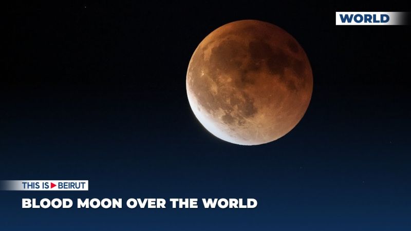 Blood Moon over the World